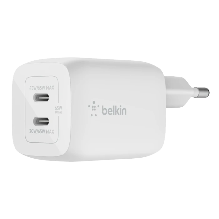 Photo du produit Belkin BoostChargePro Chargeur double port usb-c 65w - vue 1