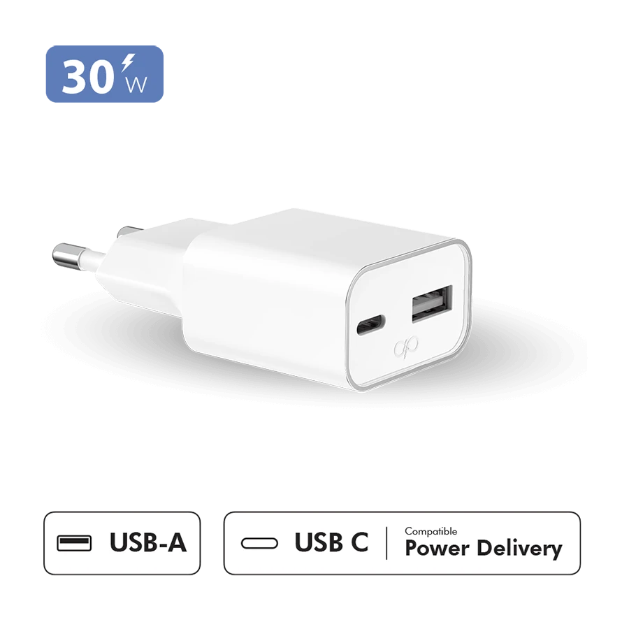 Photo du produit Force Power Double chargeur ultra rapide USB A+C 30W - vue 1