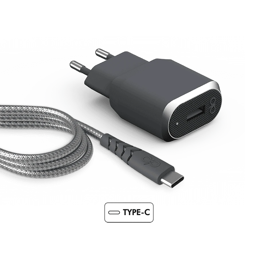 Photo du produit Force Power Chargeur rapide et câble renforcé USB-A/USB-C V1 - vue 1