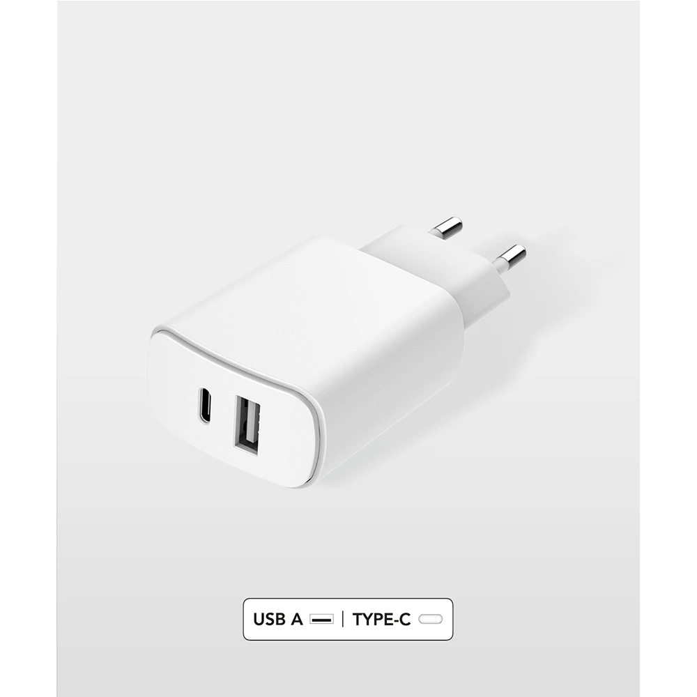 Photo du produit Just Green Double Chargeur maison USB A+C 5.4A IC Smart Recyclable - vue 1
