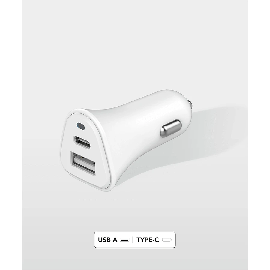 Photo du produit Just Green Double Chargeur voiture USB A+C 5.4A IC Smart Recyclable - vue 1