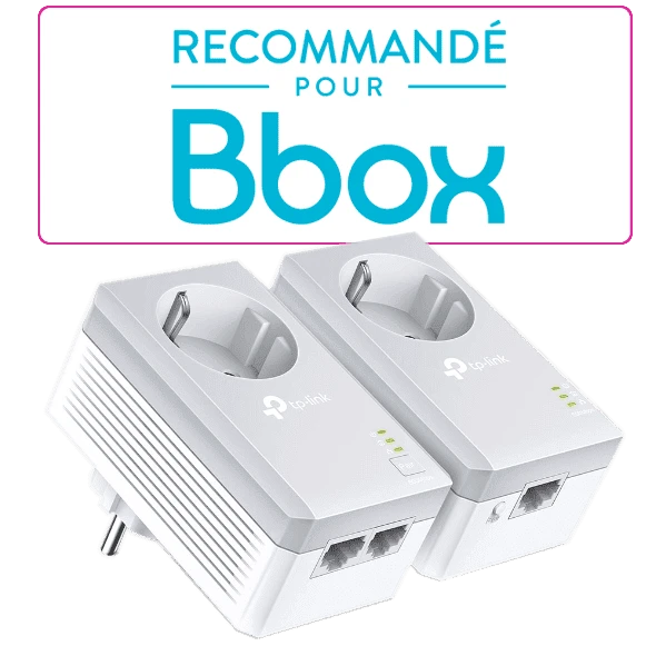Photo du produit Tp-Link Kit CPL AV600 2 ports avec prise gigogne - vue 1