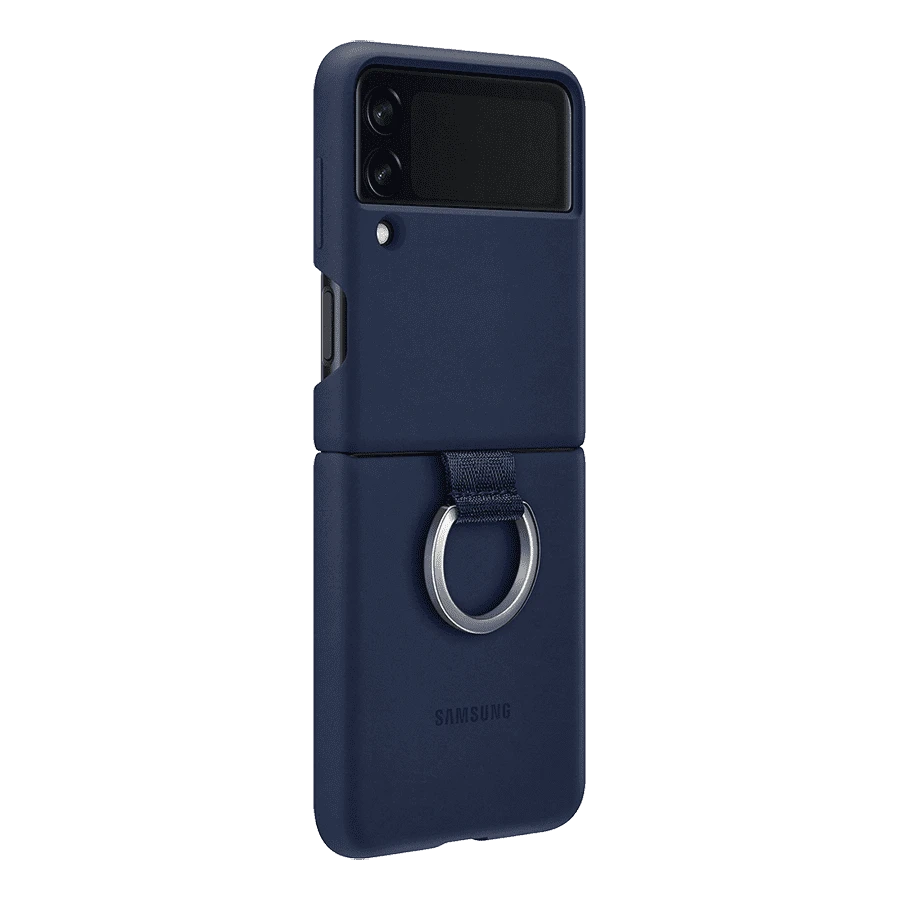 Coque en silicone pour Galaxy Z Flip3 avec anneau
