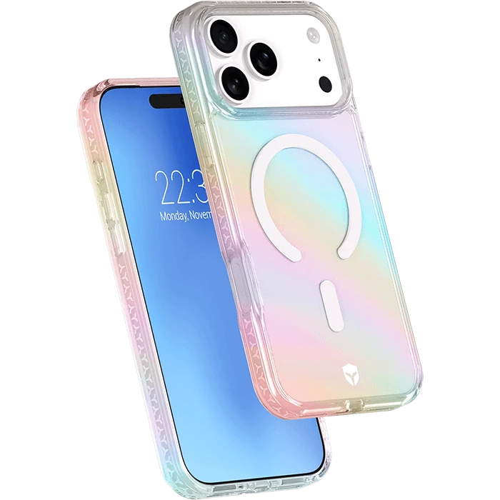 Photo du produit Coque renforcée holographique compatible MagSafe iPhone 17 Pro Max