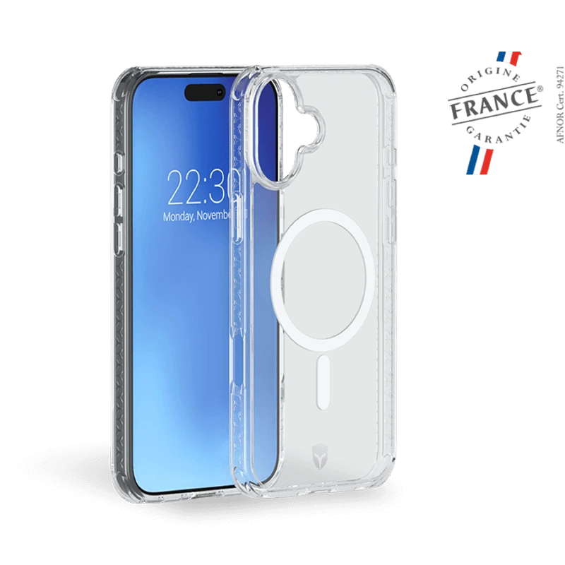 Photo du produit Coque renforcée transparente compatible MagSafe iPhone 16 Plus