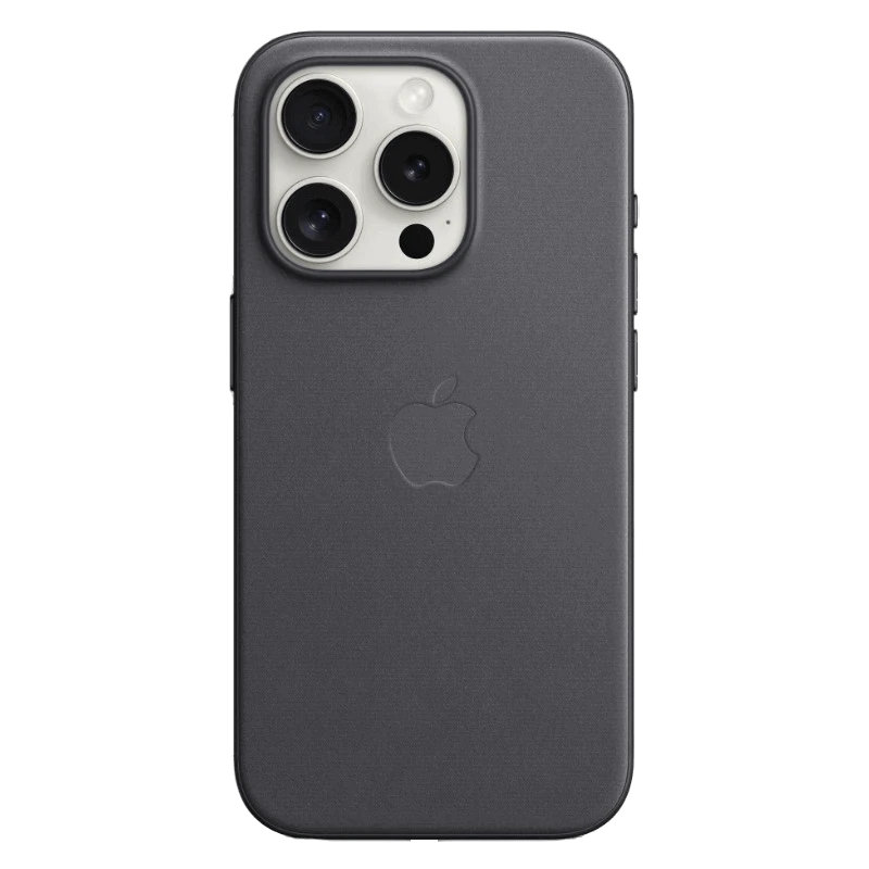 Coque en tissage fin avec MagSafe pour iPhone 15 Pro - Noir
