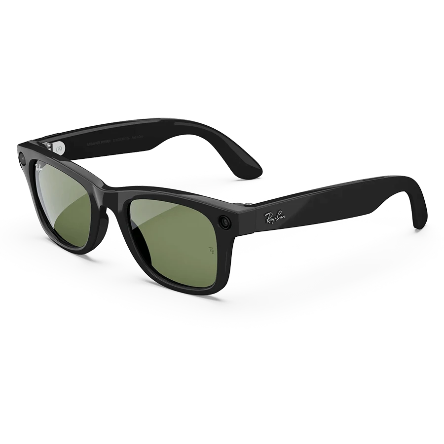 Photo du produit Wayfarer Shiny Black Solar Green