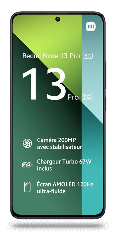 Photo du produit Xiaomi Redmi Note 13 Pro 5G Reconditionné Excellent état - vue 1