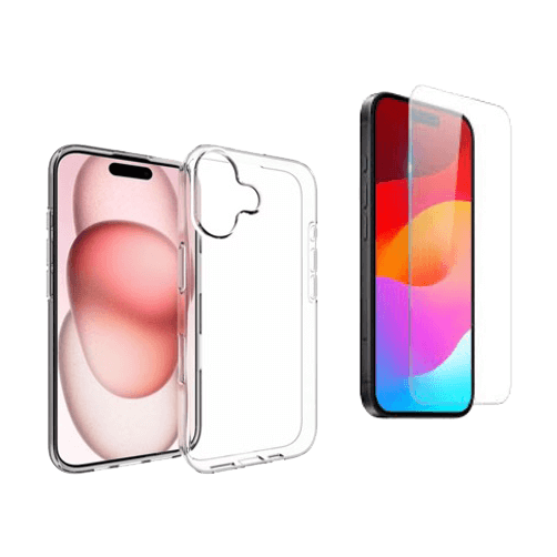 Photo du produit Jaym Pack de protection (coque+verre trempé) pour iPhone 17