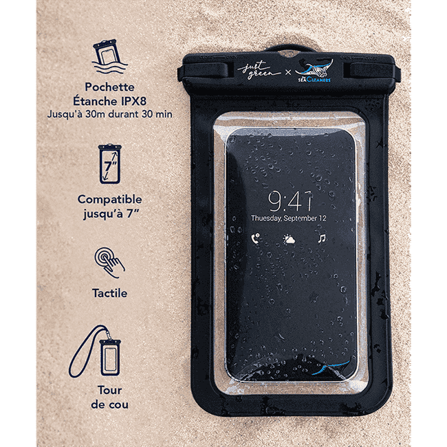 Housse étanche Fluo Verte Pour Sony Xperia Z4 - IPX8 - Transparente & Brillante
