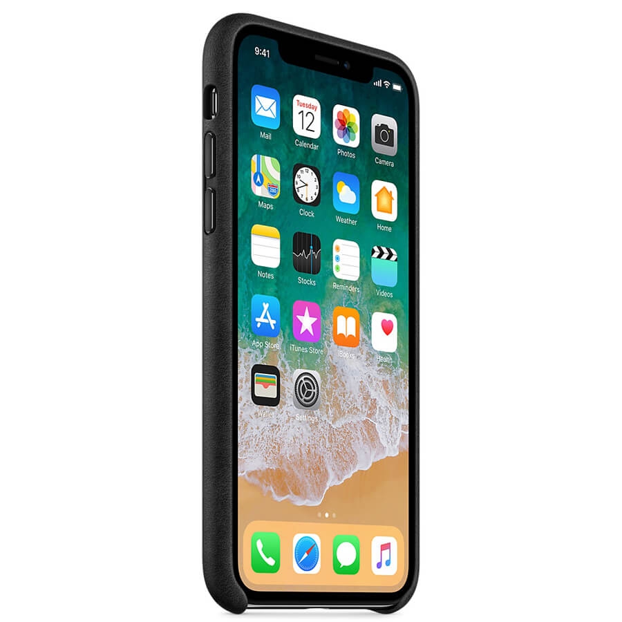 Apple Coque en cuir Apple pour iPhone X Noir | Bouygues Telecom