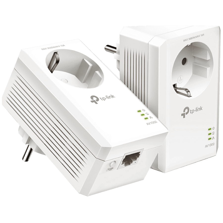 TP-Link CPL 1000 Mbps, 1 Port Gigabit et Prise Intégrée, Pack de 2