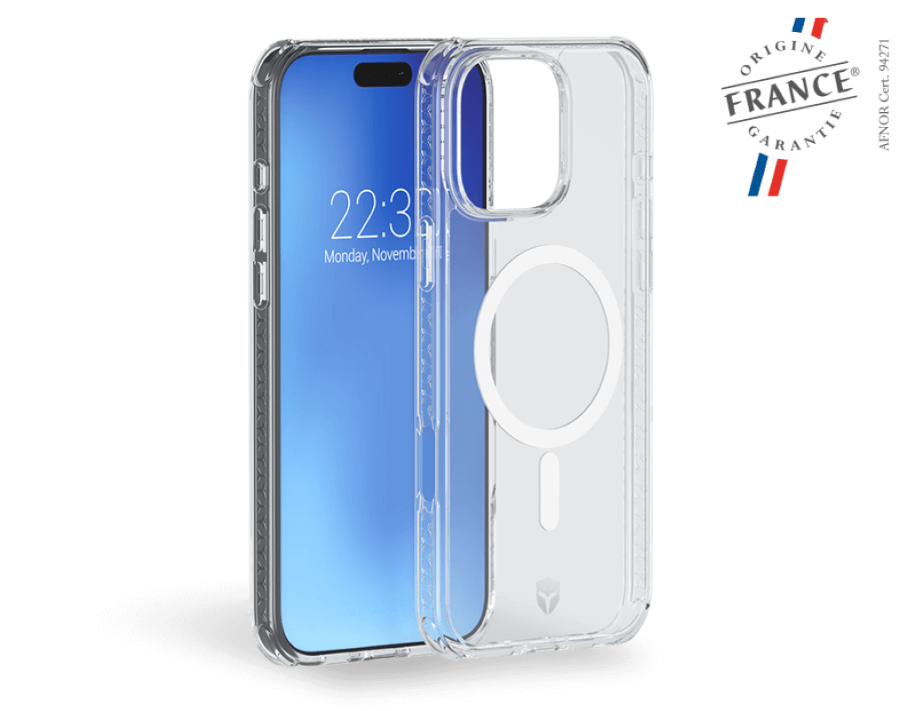 Photo du produit Coque renforcée transparente compatible MagSafe iPhone 16 Pro Max