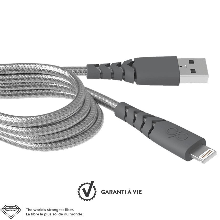 Photo du produit Câble renforcé USB A/Lightning 2 mètres