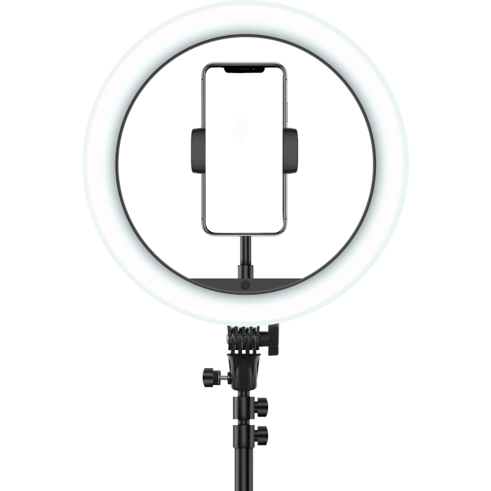 Photo du produit Anneau lumineux LED avec trépied et support de téléphone