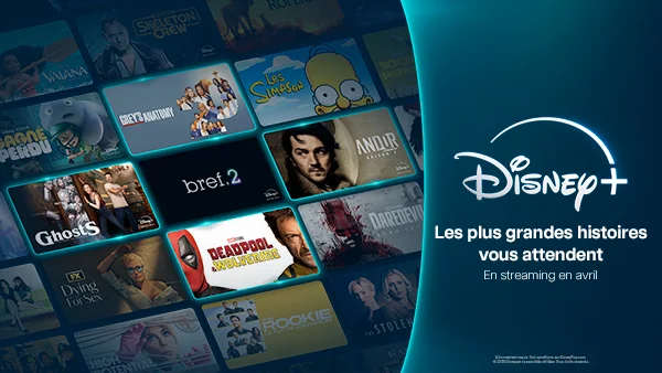 Mosaique de séries et film de la plateforme Disney+