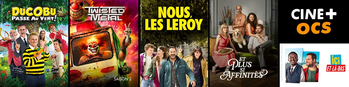 Mosaique de séries et film de la plateforme CINÉ+ OCS