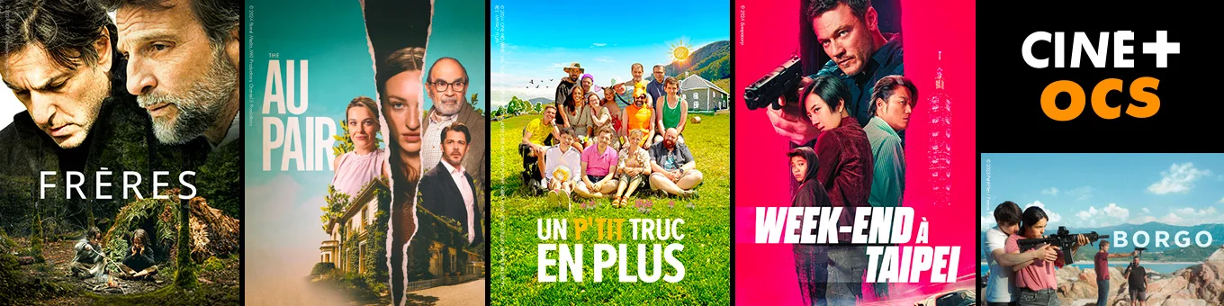 Mosaique de séries et film de la plateforme CINÉ+ OCS
