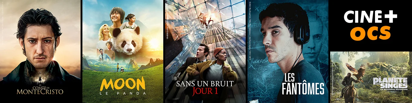 Mosaique de séries et film de la plateforme CINÉ+ OCS