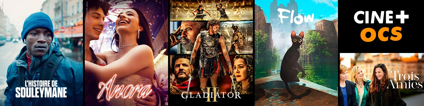 Mosaique de séries et film de la plateforme CINÉ+ OCS