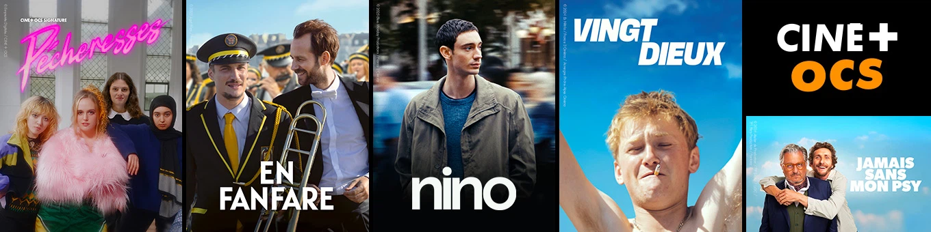 Mosaique de séries et film de la plateforme CINÉ+ OCS