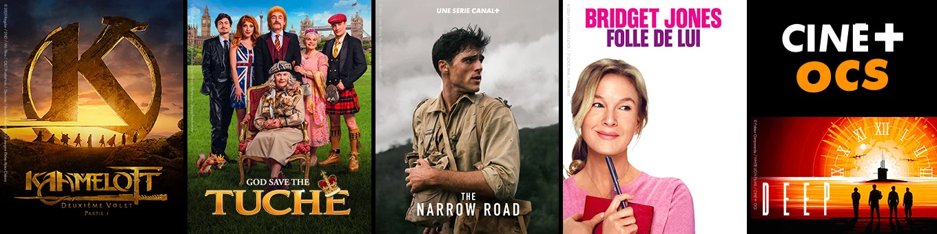 Mosaique de séries et film de la plateforme CINÉ+ OCS