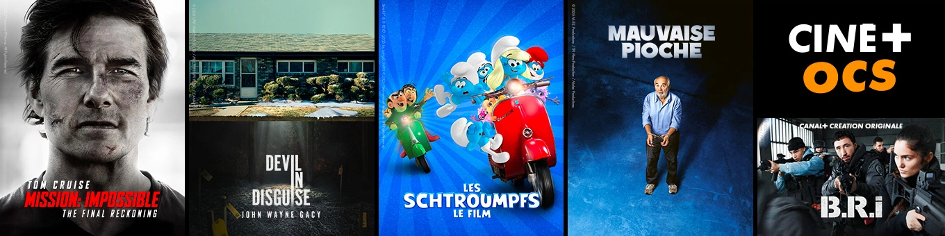 Mosaique de séries et film de la plateforme CINÉ+ OCS