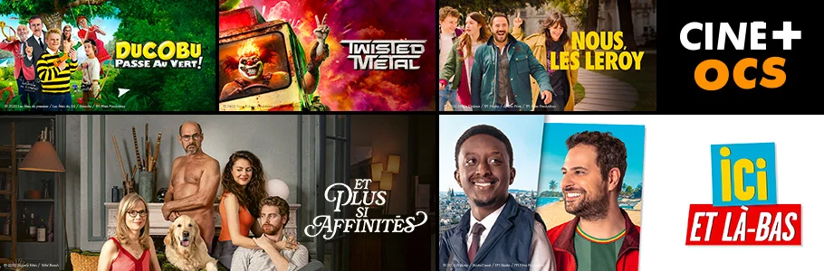 Mosaique de séries et film de la plateforme CINÉ+ OCS