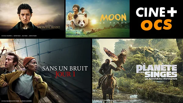 Mosaique de séries et film de la plateforme CINÉ+ OCS