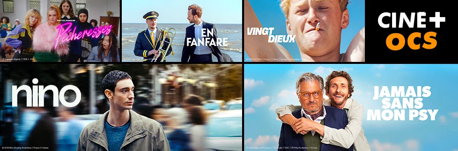 Mosaique de séries et film de la plateforme CINÉ+ OCS
