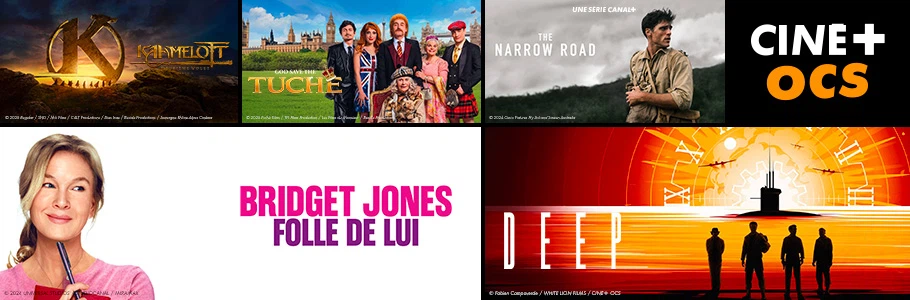 Mosaique de séries et film de la plateforme CINÉ+ OCS
