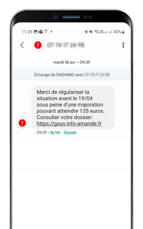 Régulariser sa situation affiché sur un smartphone