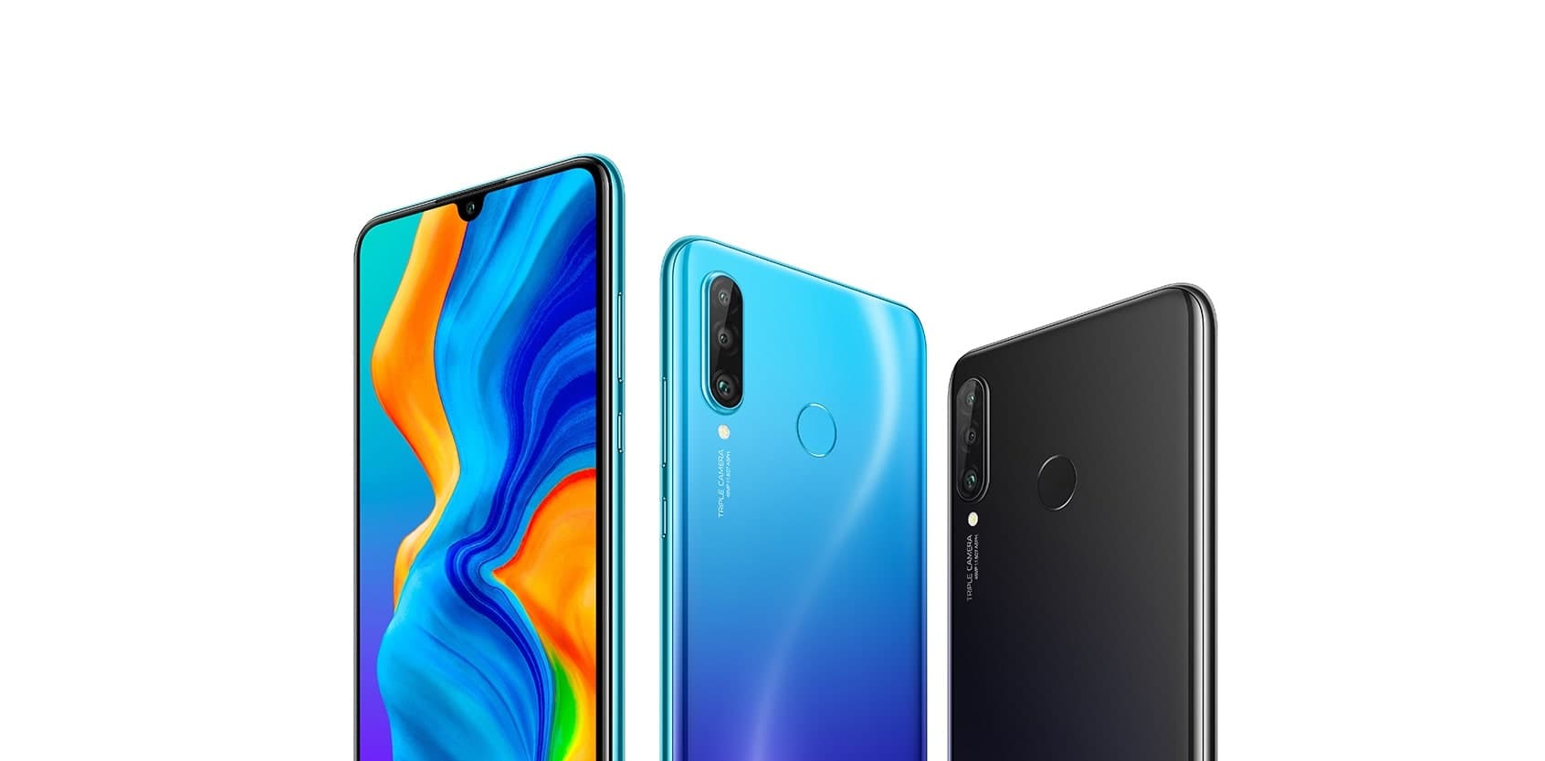 huawei p30lite face dos bleu noir