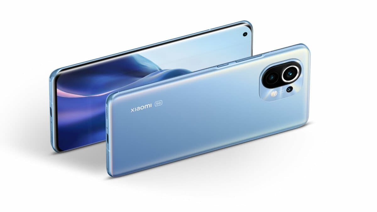 xiaomi mi 11 bleu face dos