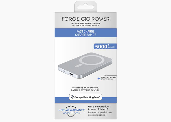 Force Power Batterie externe compatible MagSafe