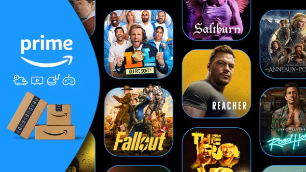 Mosaique de séries et film de la plateforme Amazon Prime