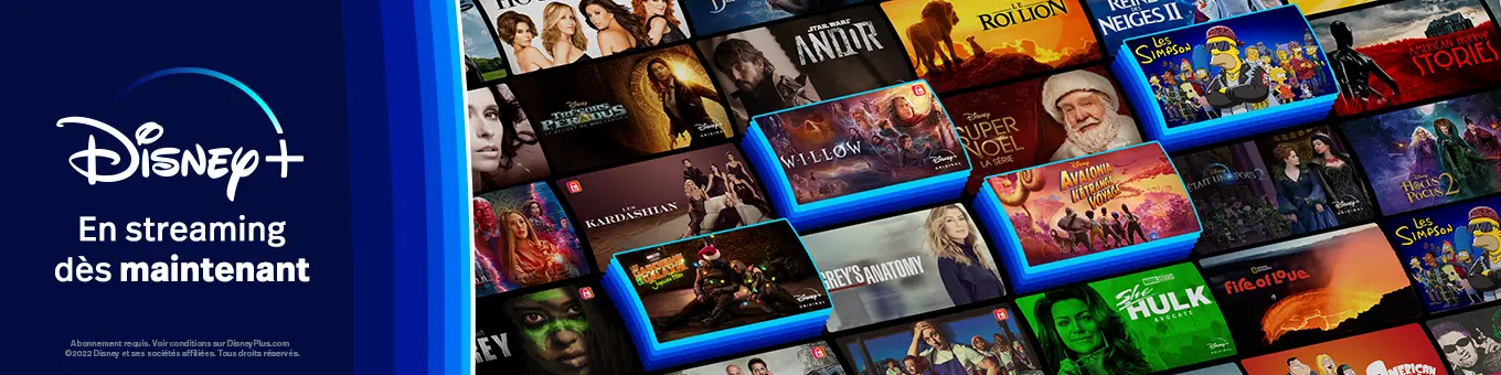 Mosaique de séries et film de la plateforme Disney+