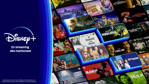 Mosaique de séries et film de la plateforme Disney+