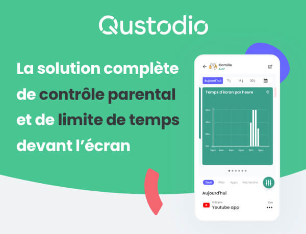 Qustodio, la solution complète de controle parentale et de limite de temps devant l'écran.