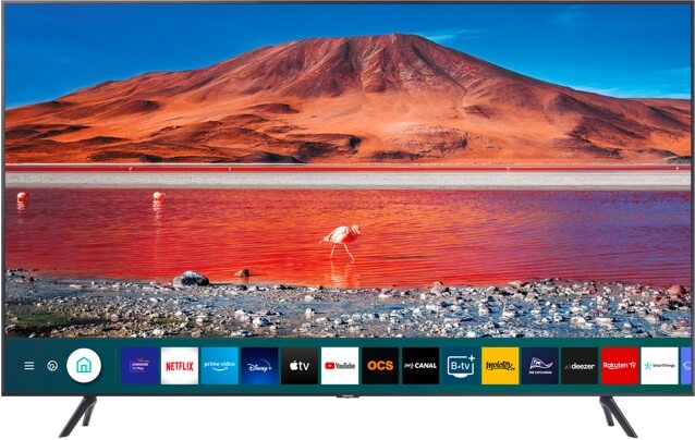Visuel du logo et de la télé Samsung Smart TV