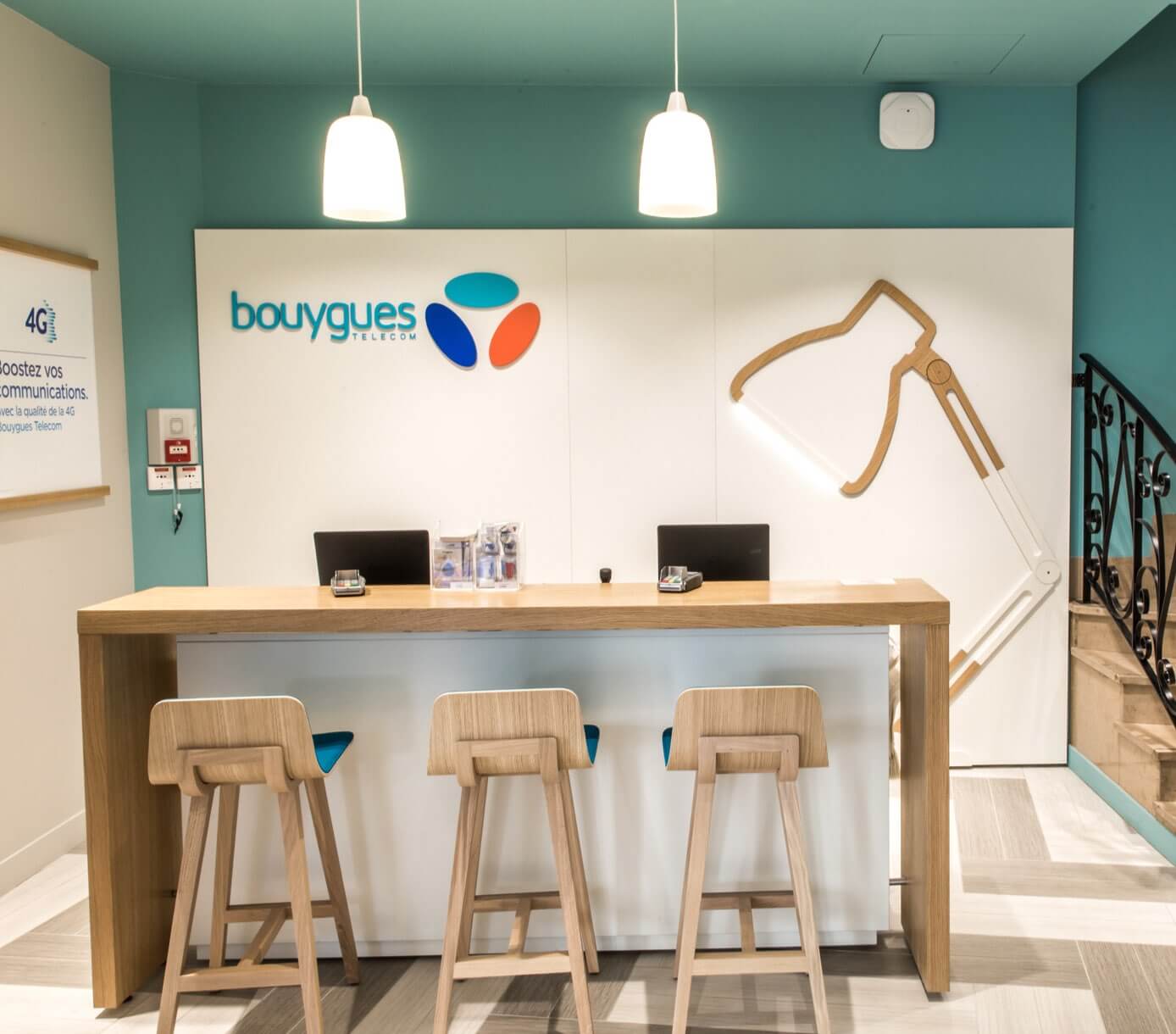 Intérieur d'une boutique Bouygues Télécom